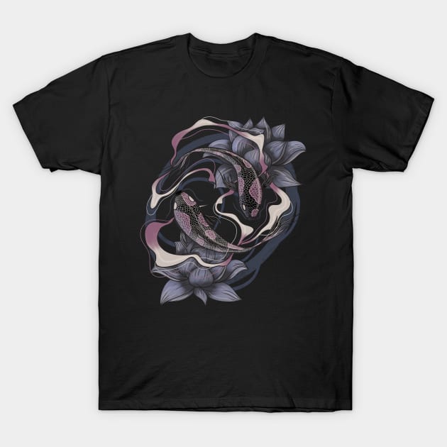 Koi Fishes T-Shirt by Jess Adams